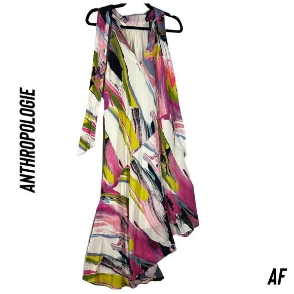 ANTHROPOLOGIE OMG HALTER MIDI DRESS NEW SMALL - Picture 9 of 13